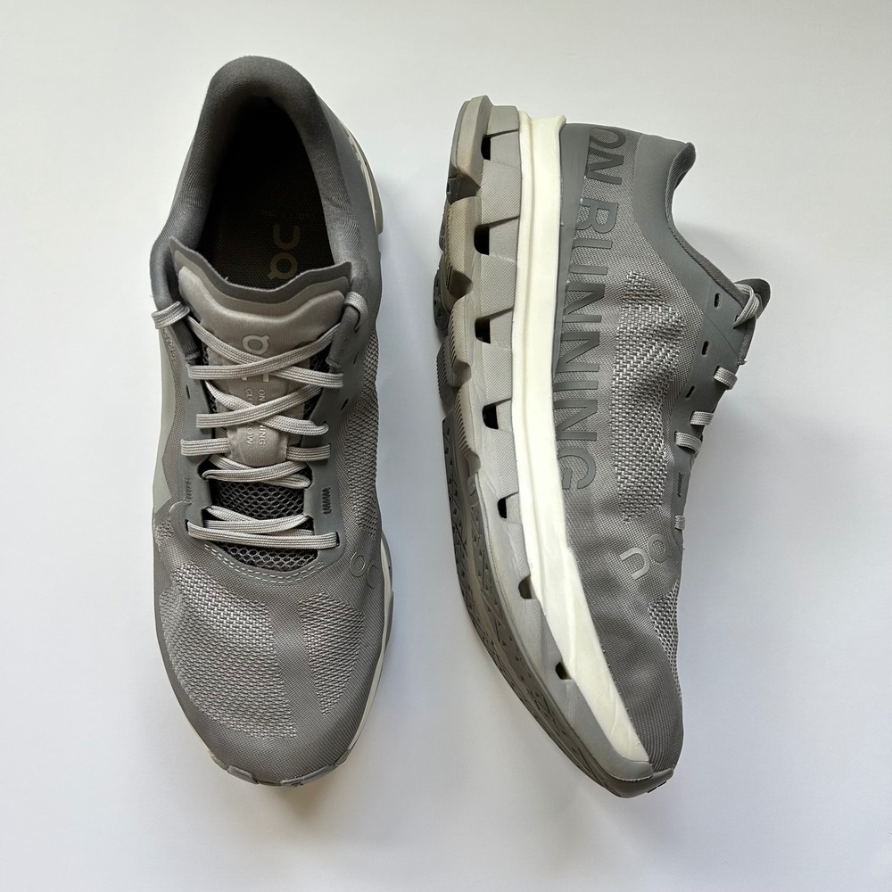 On Running Cloudflow 5 Gray Athletic Road Running Shoes Men's 10 Alloy Rock